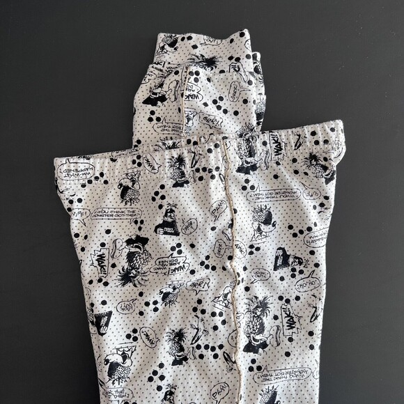 P.A.M. Perks and Mini Cream Black Gold Comics Womens Cotton Joggers M Streetwear - Picture 7 of 8